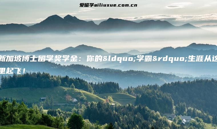 新加坡博士留学奖学金：你的“学霸”生涯从这里起飞！