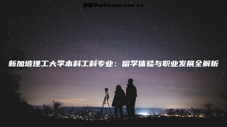 新加坡理工大学本科工科专业：留学体验与职业发展全解析