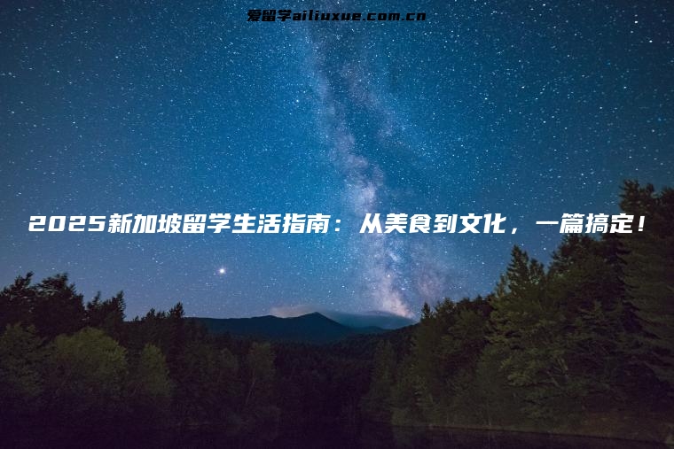 2025新加坡留学生活指南：从美食到文化，一篇搞定！
