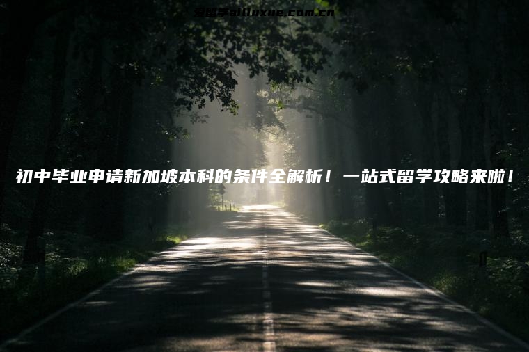 初中毕业申请新加坡本科的条件全解析！一站式留学攻略来啦！