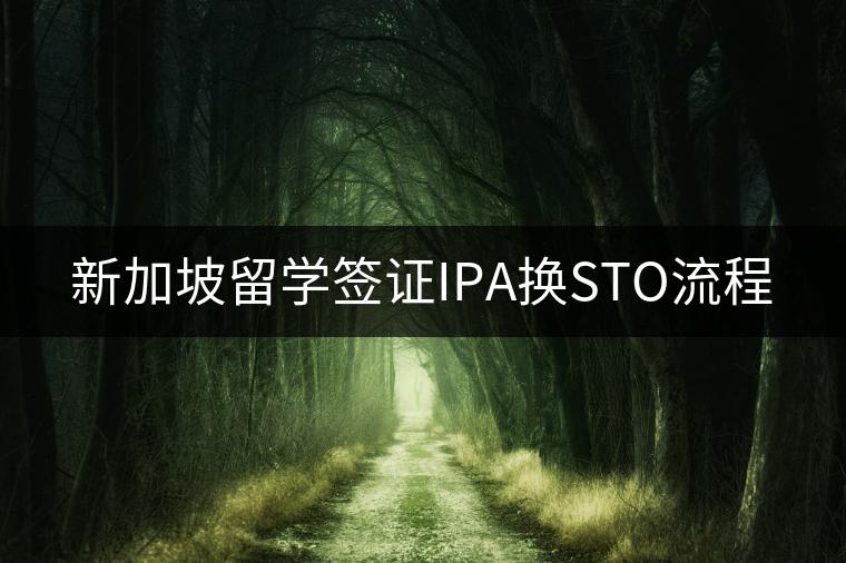 新加坡留学签证IPA换STO流程：一步到位指南