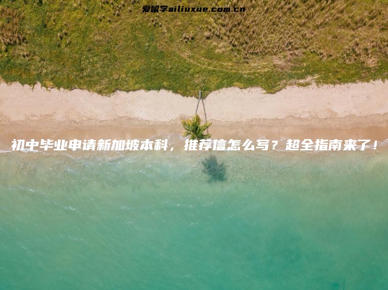 初中毕业申请新加坡本科，推荐信怎么写？超全指南来了！