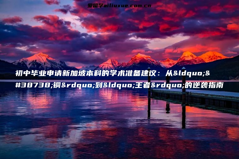 初中毕业申请新加坡本科的学术准备建议：从“青铜”到“王者”的逆袭指南