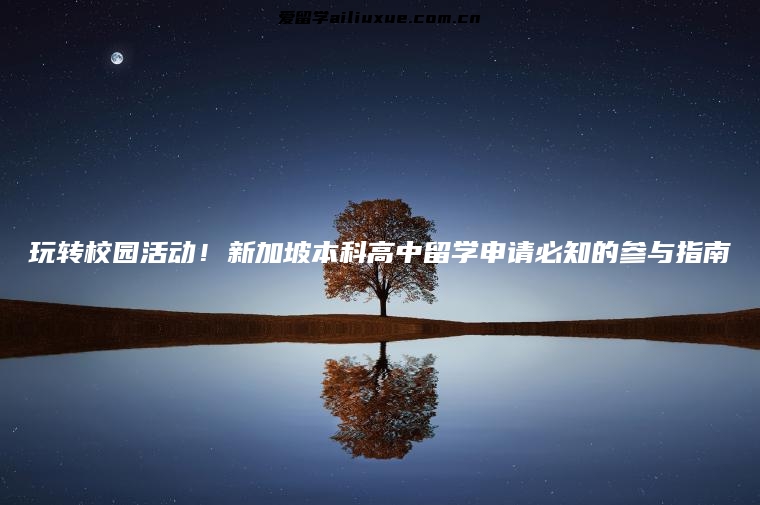 玩转校园活动！新加坡本科高中留学申请必知的参与指南