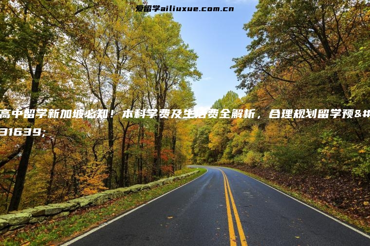 高中留学新加坡必知！本科学费及生活费全解析，合理规划留学预算