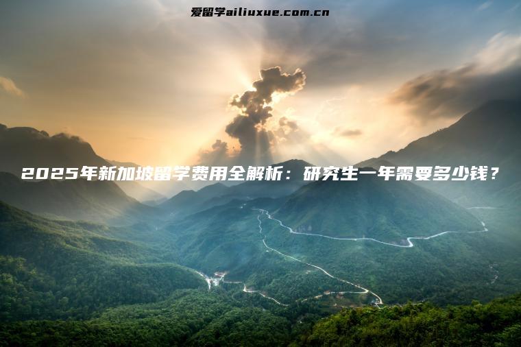 2025年新加坡留学费用全解析：研究生一年需要多少钱？