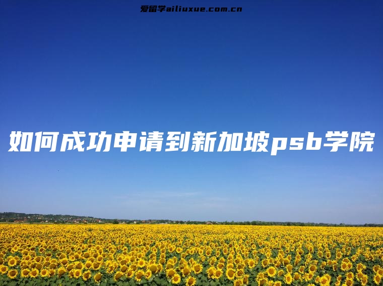 如何成功申请到新加坡psb学院