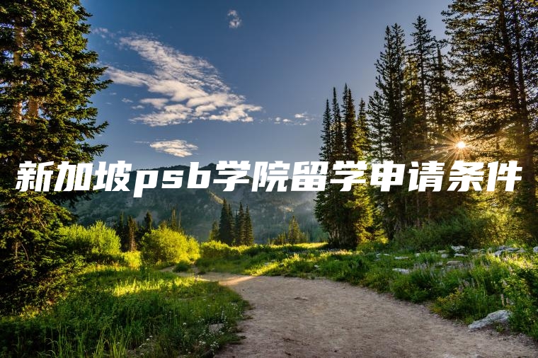 新加坡psb学院留学申请条件