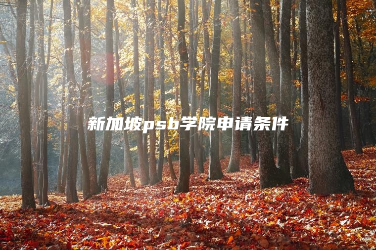新加坡psb学院申请条件