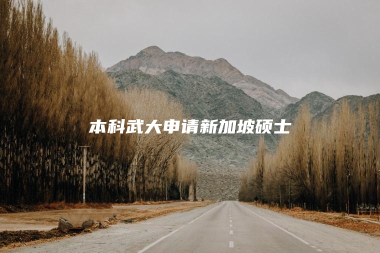 本科武大申请新加坡硕士