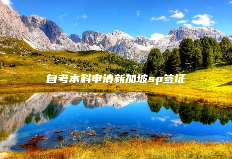 自考本科申请新加坡sp签证