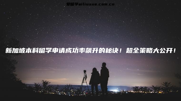 新加坡本科留学申请成功率飙升的秘诀！超全策略大公开！