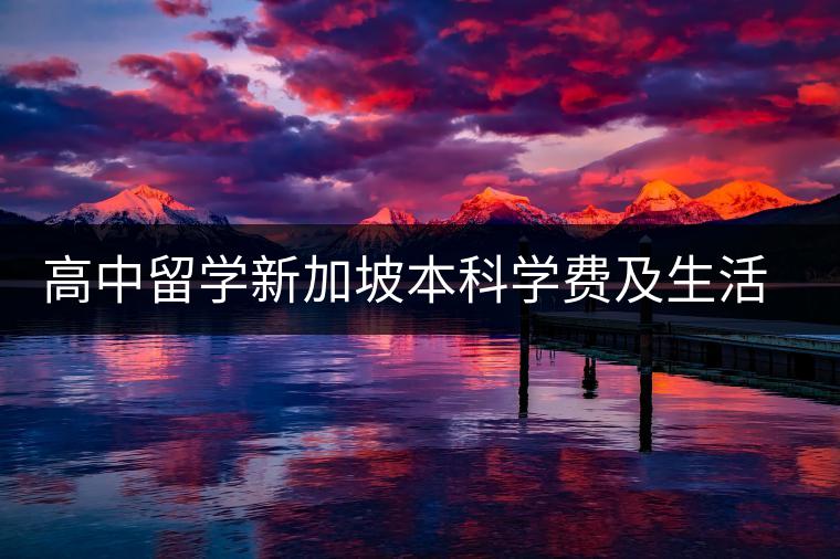 高中留学新加坡必知！本科学费及生活费全解析，合理规划留学预算