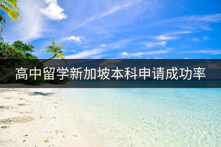 高中留学新加坡必读！本科申请成功率提升策略全解析，助你脱颖而出