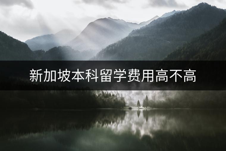 新加坡留学费用详解：本科留学费用高不高？
