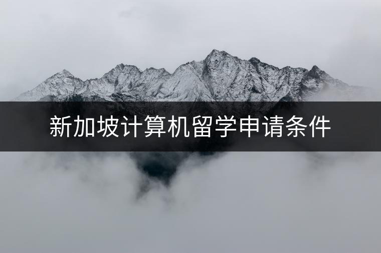 新加坡计算机留学申请条件：开启科技之门的金钥匙