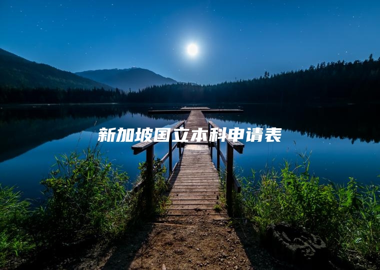 新加坡国立本科申请表
