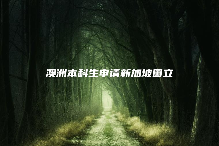 澳洲本科生申请新加坡国立