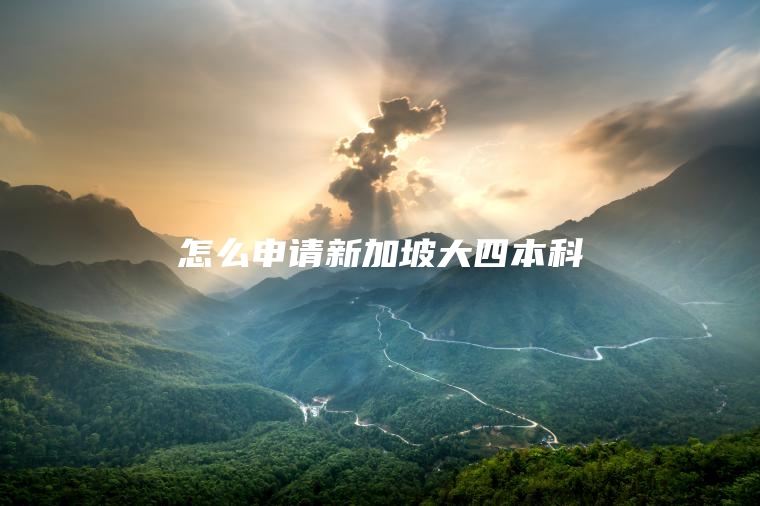 怎么申请新加坡大四本科