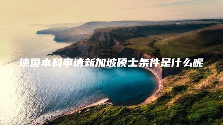 德国本科申请新加坡硕士条件是什么呢