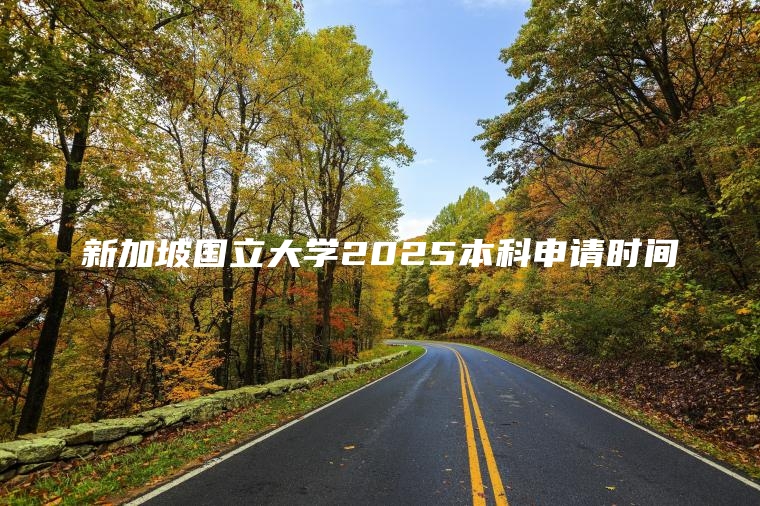 新加坡国立大学2025本科申请时间