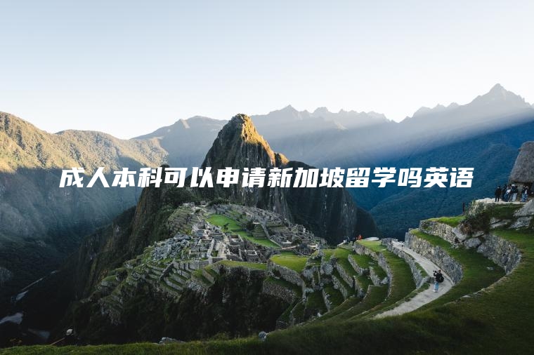 成人本科可以申请新加坡留学吗英语