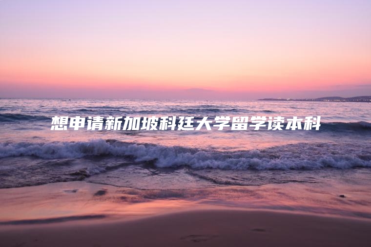 想申请新加坡科廷大学留学读本科