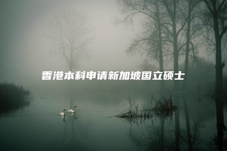 香港本科申请新加坡国立硕士