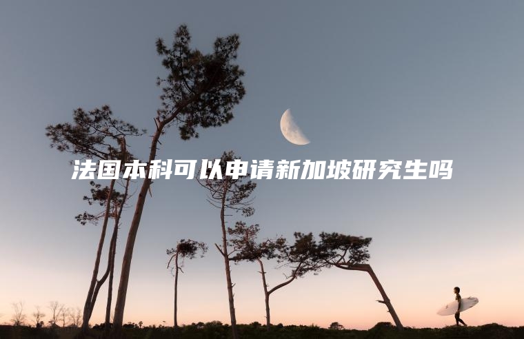 法国本科可以申请新加坡研究生吗