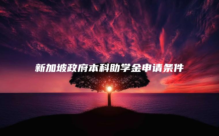 新加坡政府本科助学金申请条件