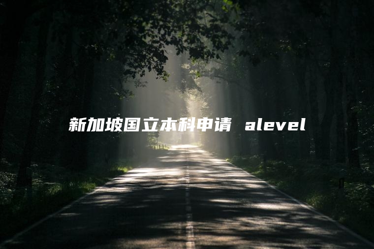 新加坡国立本科申请 alevel