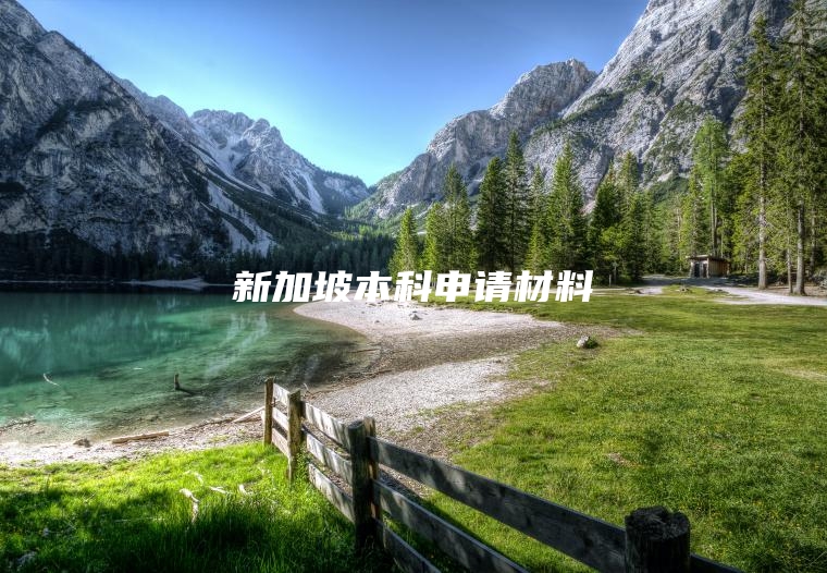 新加坡本科申请材料