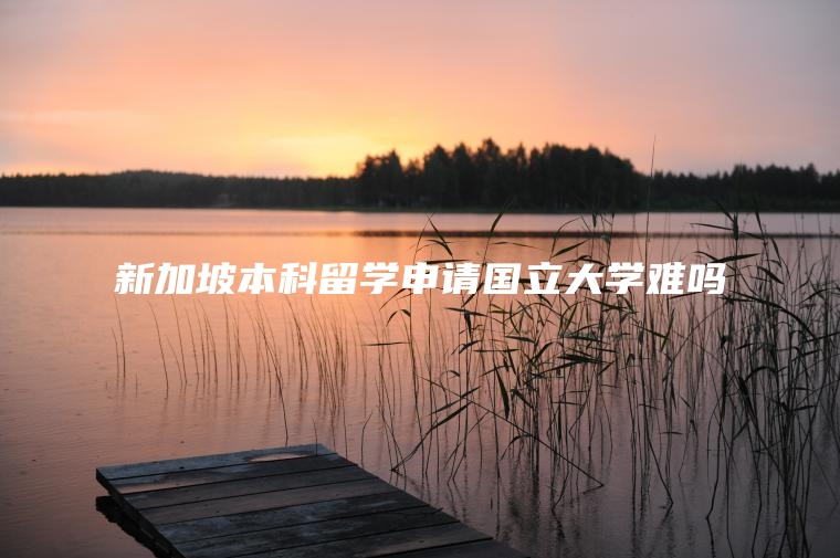 新加坡本科留学申请国立大学难吗
