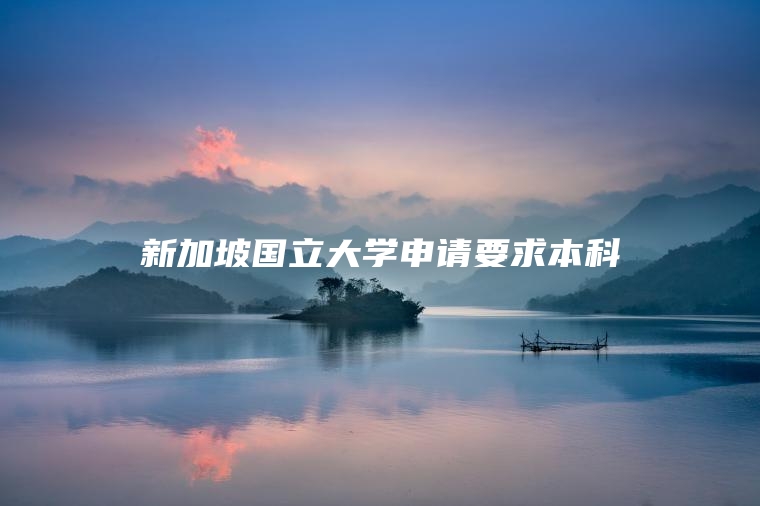 新加坡国立大学申请要求本科