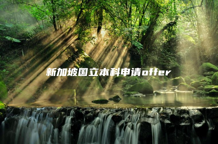 新加坡国立本科申请offer