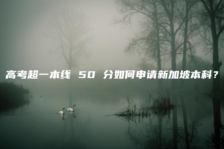 高考超一本线 50 分如何申请新加坡本科？