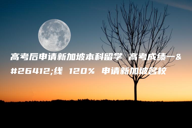 高考后申请新加坡本科留学 高考成绩一本线 120% 申请新加坡名校