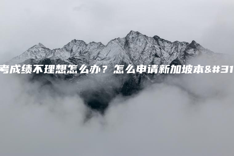 中考成绩不理想怎么办？怎么申请新加坡本科