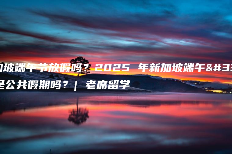 新加坡端午节放假吗？2025 年新加坡端午节是公共假期吗？| 老席留学
