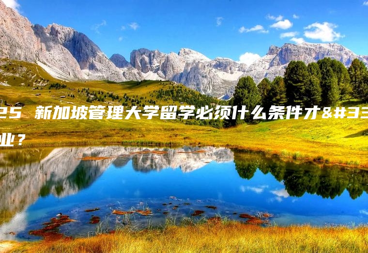 2025 新加坡管理大学留学必须什么条件才能毕业？